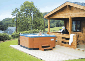 Trewythen Lodges in Llandinam, Powys, Mid Wales